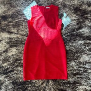Calvin Klein Women’s Red Dress Size 12, Textured, Zipper back